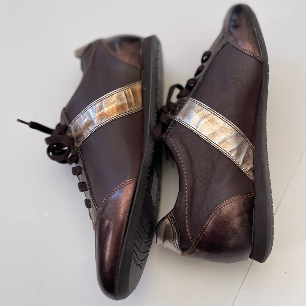 SANTONI Club Italian Leather Sneakers Sz 5.5 Women - Picture 11 of 15
